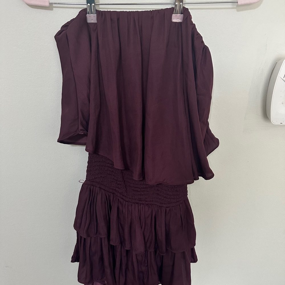 Maroon Strapless Romper